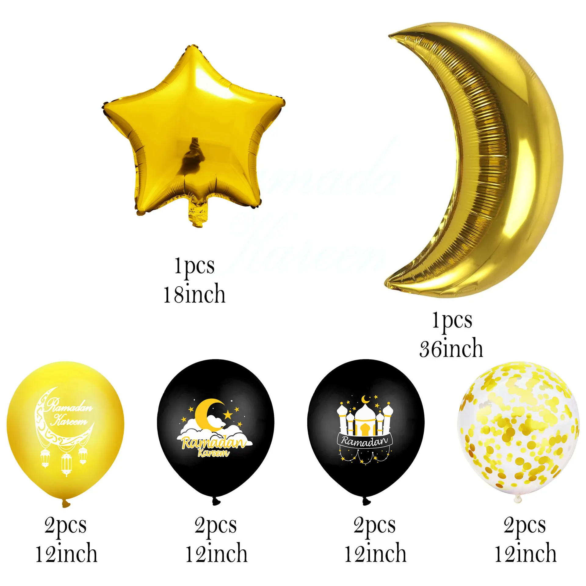10pcs Ramadan Kareem Balloons Kit Islamic Muslim Ramadan Party Moon Star Decor Happy Eid Mubarak Party Decor For Eid Al Fitr
10pcs Ramadan Kareem Balloons Kit Islamic Muslim Ramadan Party Moon Star Decor Happy Eid Mubarak Party Decor For Eid Al Fitr