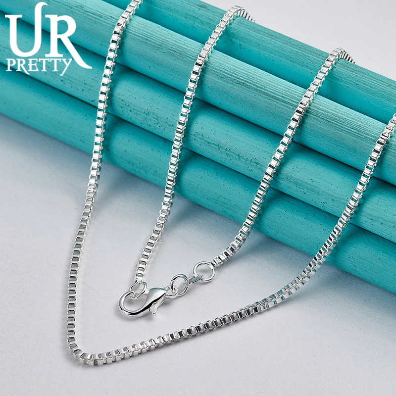 URPRETTY 925 Sterling Silver Round Box Chain 20 Inches Necklace For Man Woman Party Wedding Engagement Jewelry Gift
URPRETTY 925 Sterling Silver Round Box Chain 20 Inches Necklace For Man Woman Party Wedding Engagement Jewelry Gift