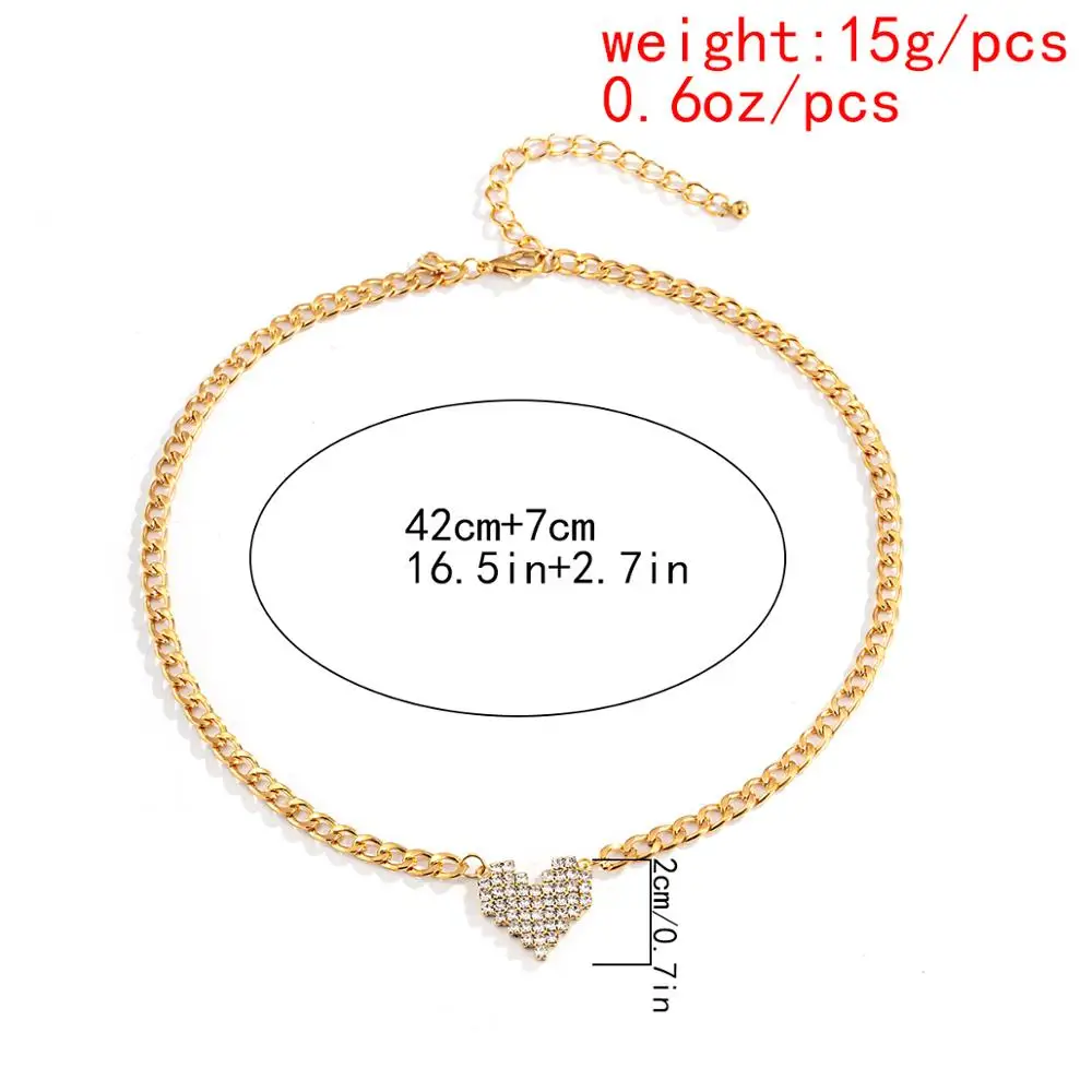 Salircon Kpop Luxury Rhinestone Heart Pendant Necklace for Women Jewelry Delicate Link Chain Necklace Shiny Crystal Jewelry Gift
Salircon Kpop Luxury Rhinestone Heart Pendant Necklace for Women Jewelry Delicate Link Chain Necklace Shiny Crystal Jewelry Gift