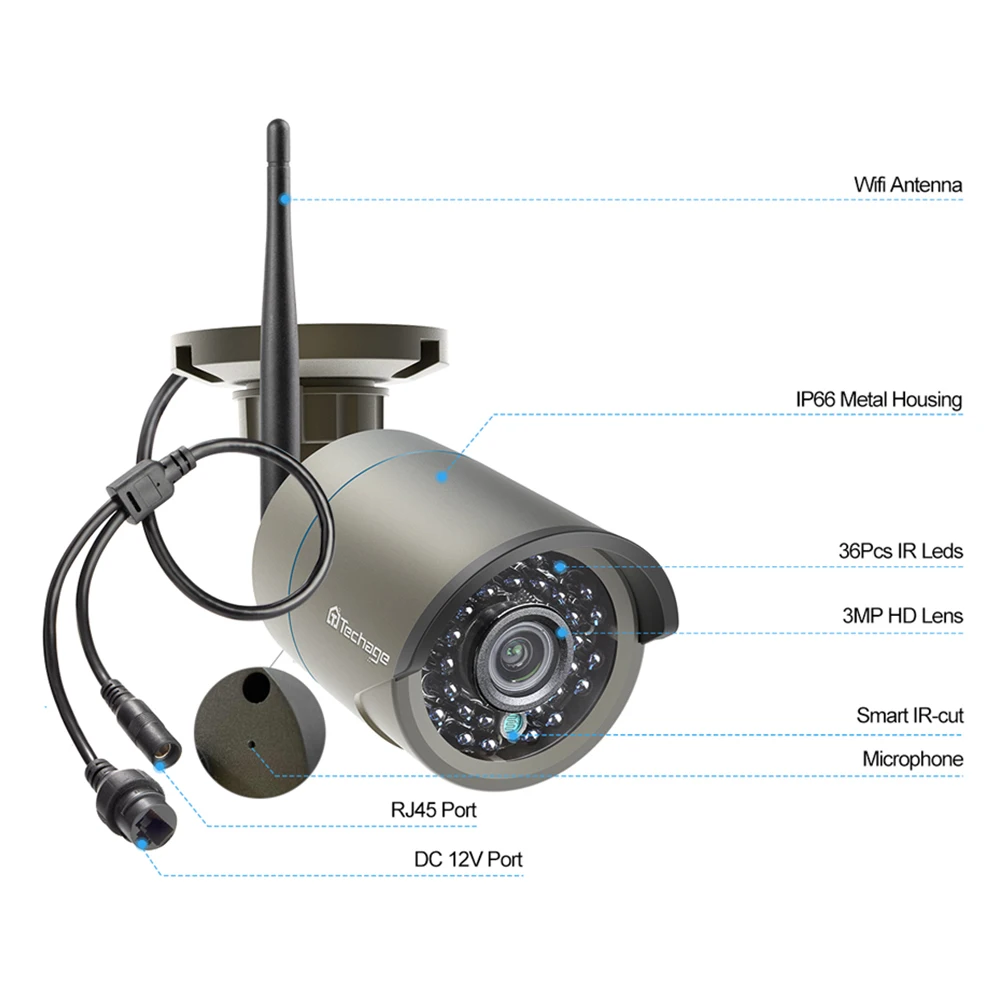 H.265 HD 3MP 8CH Wireless NVR Kit Home Security WiFi IP Camera Set P2P Video CCTV Surveillance System Audio Recording
H.265 HD 3MP 8CH Wireless NVR Kit Home Security WiFi IP Camera Set P2P Video CCTV Surveillance System Audio Recording