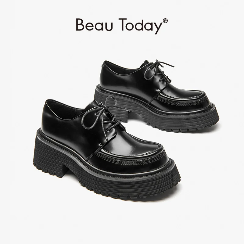BeauToday Platform Shoes Women Cow Leather Round Toe Sewing Design Lace Up Closure Ladies Derby Dress Shoes Handmade 21889
BeauToday Platform Shoes Women Cow Leather Round Toe Sewing Design Lace Up Closure Ladies Derby Dress Shoes Handmade 21889