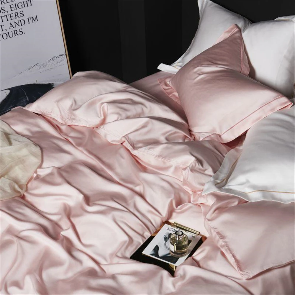 SlowDream Beauty 100% Silk Pink Bedding Set Best For Skin Care Duvet Cover Flat Sheet Pillwocase Queen King For Women Bed Set
SlowDream Beauty 100% Silk Pink Bedding Set Best For Skin Care Duvet Cover Flat Sheet Pillwocase Queen King For Women Bed Set