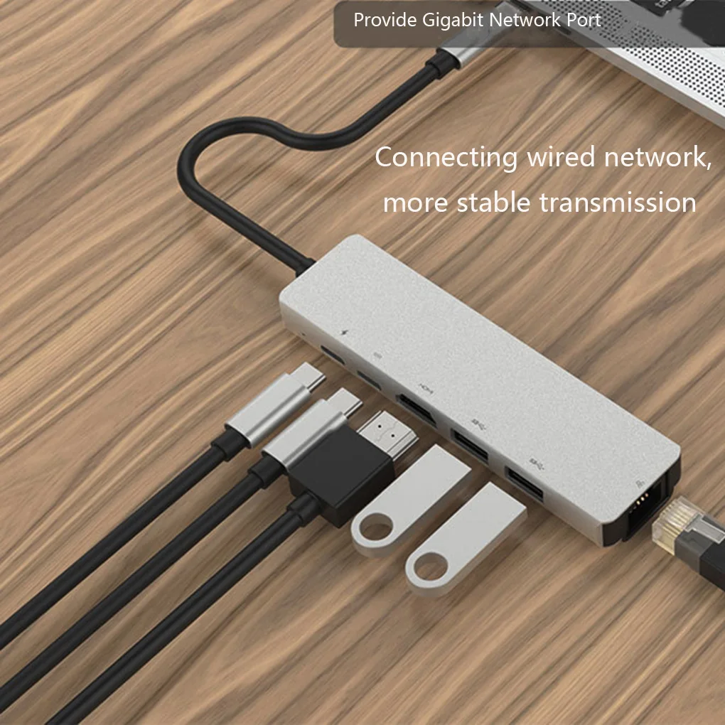 Multi USB 3.0 High Speed Ports Type-C Hub HD 4K /SD/TF Card Reader/ PD Charging Audio /RJ45 Adapter for MacBook Pro Type C Usb
Multi USB 3.0 High Speed Ports Type-C Hub HD 4K /SD/TF Card Reader/ PD Charging Audio /RJ45 Adapter for MacBook Pro Type C Usb