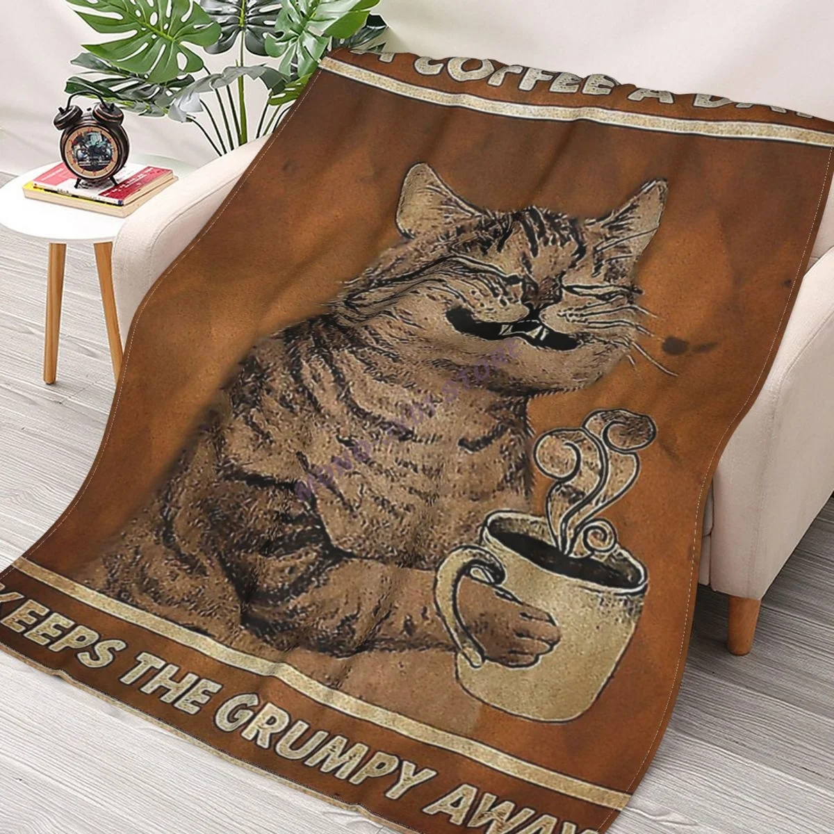A Coffee A Day Keeps The Grumpy Away Funny Gift For Cat Lover Throw Blanket Sherpa Blanket cover Bedding soft Blankets
A Coffee A Day Keeps The Grumpy Away Funny Gift For Cat Lover Throw Blanket Sherpa Blanket cover Bedding soft Blankets