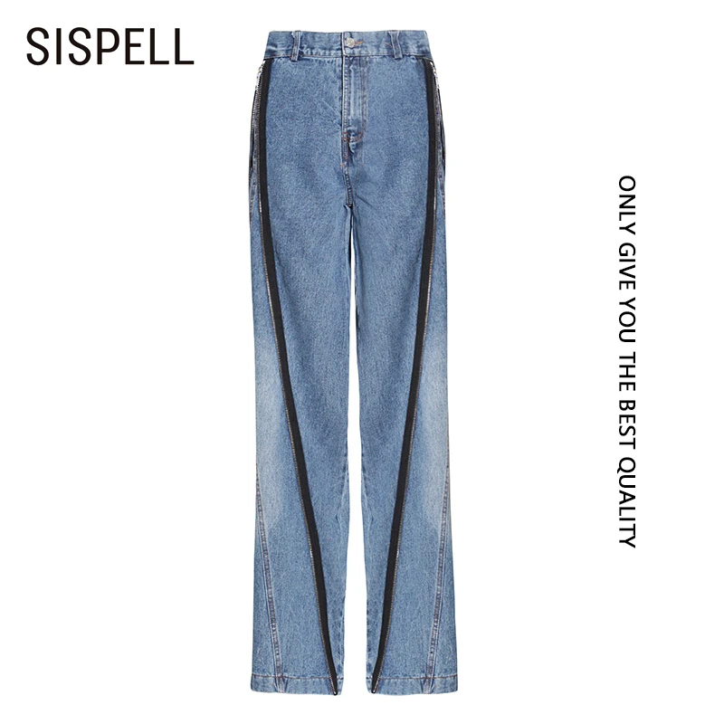 Женские джинсовые брюки SISPELL на молнии, с высокой талией, свободные прямые брюки с широкими штанинами, осень 2020
Женские джинсовые брюки SISPELL на молнии, с высокой талией, свободные прямые брюки с широкими штанинами, осень 2020