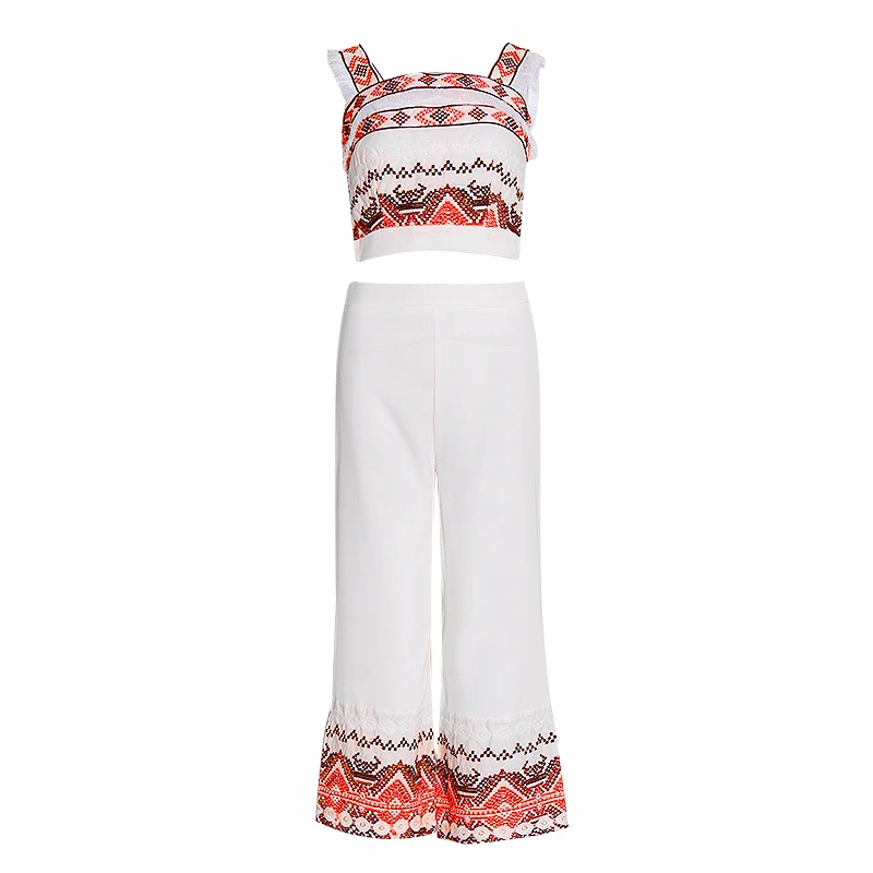 VGH Bohemian print Sets For Women Square Collar Sleeveless Tank Tops High Waist Wide Leg Pants hit color Two Piece Set Female
VGH Bohemian print Sets For Women Square Collar Sleeveless Tank Tops High Waist Wide Leg Pants hit color Two Piece Set Female