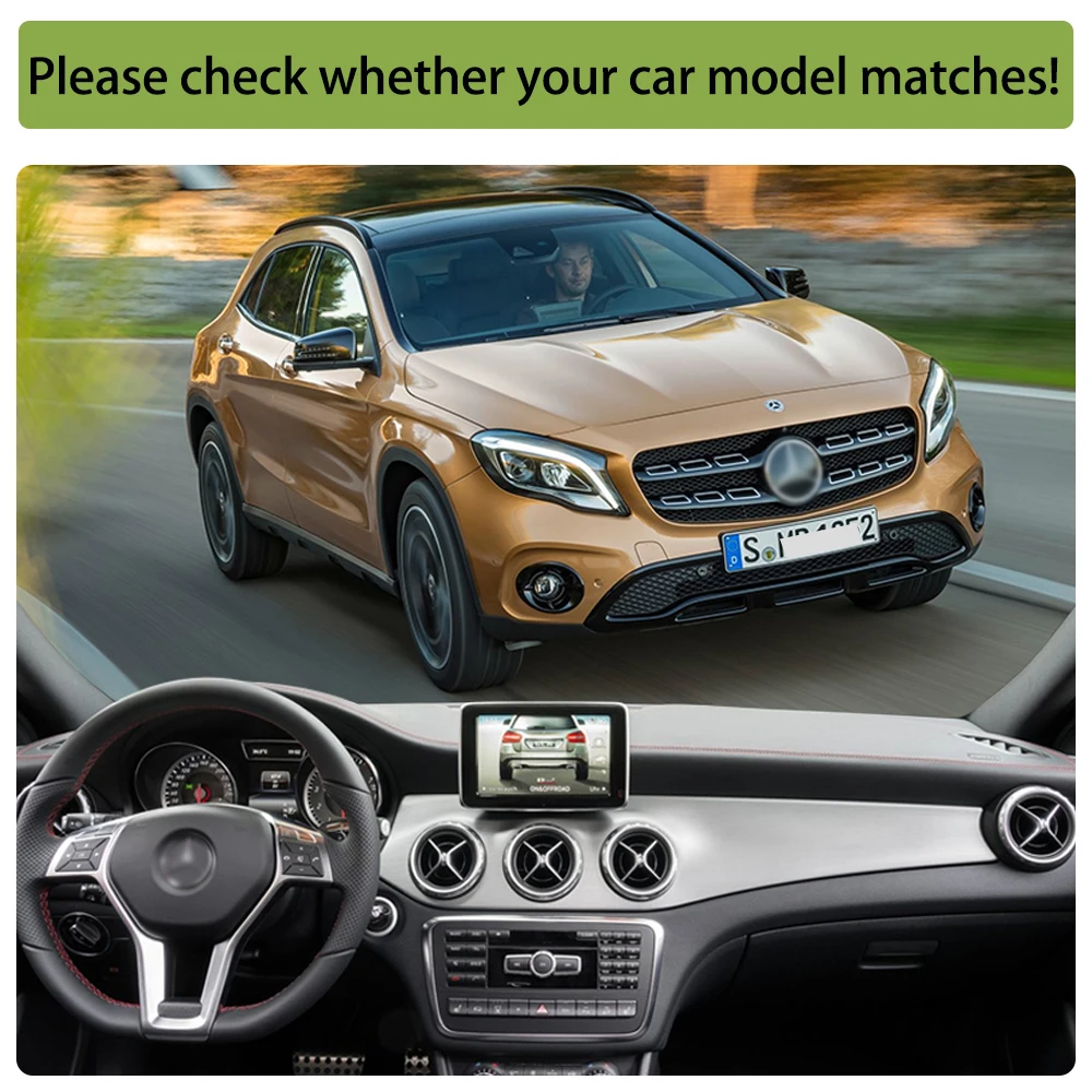 

Anti-Slip Mat For Mercedes Benz GLA X156 2014-2019 Dashboard Cover Sunshade Dashmat Accessories GLA180 GLA200 GLA220 GLA250 AMG