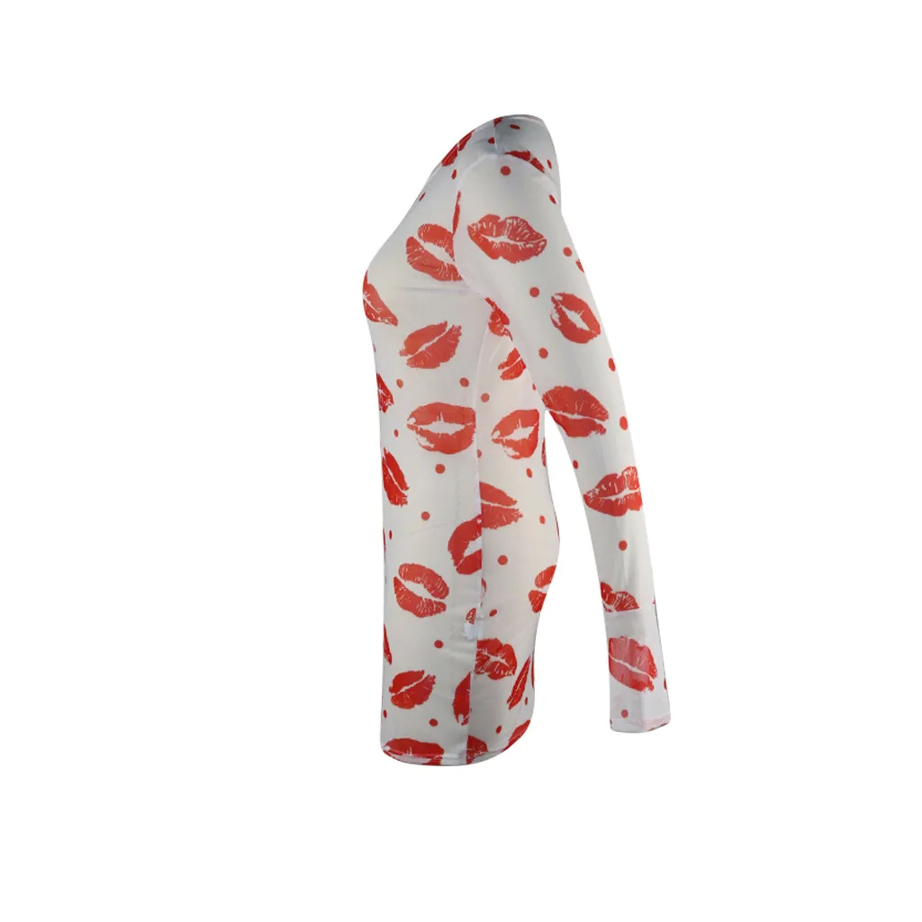 Solid Color Lips Printed O-Neck Long Sleeves Summer Sexy Mesh Mini Dress European and American Women Outfits
Solid Color Lips Printed O-Neck Long Sleeves Summer Sexy Mesh Mini Dress European and American Women Outfits