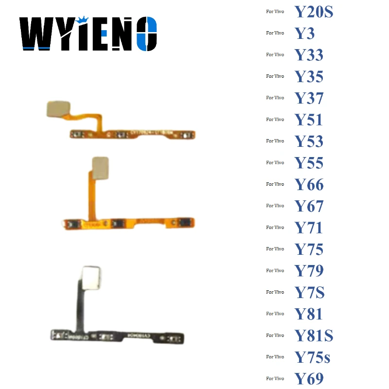 

For Vivo Y20S Y3 Y33 Y35 Y37 Y50 Y51 Y53 Y55 Y66 Y67 Y69 Y71 Y75 Y79 Y75s Power On Off Volume Up Down Buttons Flex Cable Ribbon