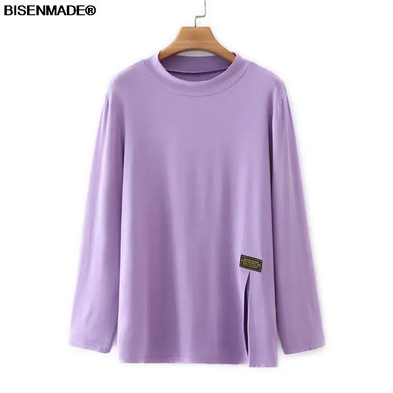 Women Clothing Basic T-Shirts Plus Size 2021 Autumn New Loose Casual Female Turtle Neck Long Sleeve Split Tops
Women Clothing Basic T-Shirts Plus Size 2021 Autumn New Loose Casual Female Turtle Neck Long Sleeve Split Tops