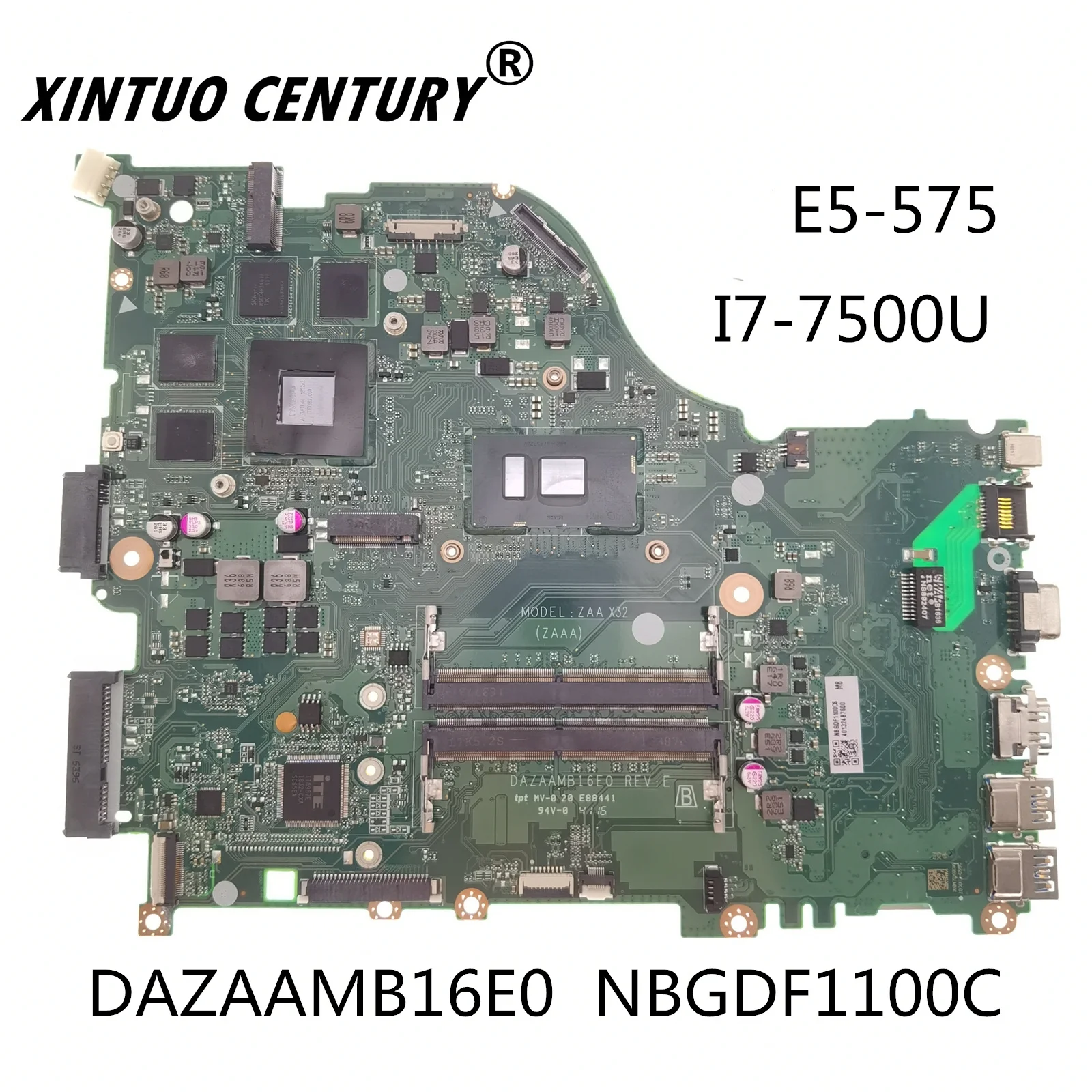 NBGDF1100C для Acer aspire E5-575G i7-7500U CPU GT950M 4GB GPU DDR4 DAZAAMB16E0 placa-MOM 100% тест
NBGDF1100C для Acer aspire E5-575G i7-7500U CPU GT950M 4GB GPU DDR4 DAZAAMB16E0 placa-MOM 100% тест