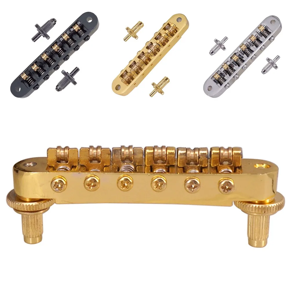 1pc Guitar Roller Saddle Bridge With 2 Stopbar Studs For Les Paul EPI Electric Guitars Chrome Gold Replacement Guitar Accessorie
1pc Guitar Roller Saddle Bridge With 2 Stopbar Studs For Les Paul EPI Electric Guitars Chrome Gold Replacement Guitar Accessorie