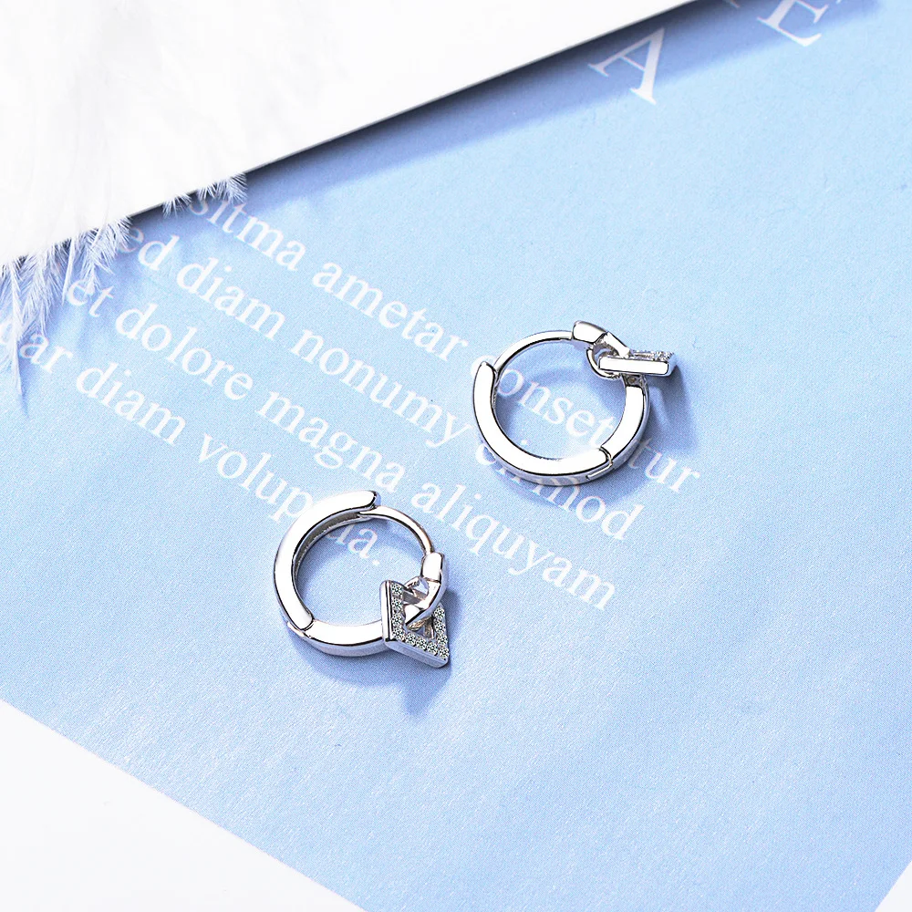 925 Sterling Silver Crystal Square Stud Earrings Silver for Women Sterling Silver Jewelry Valentine's Day Gift eh1075
925 Sterling Silver Crystal Square Stud Earrings Silver for Women Sterling Silver Jewelry Valentine's Day Gift eh1075