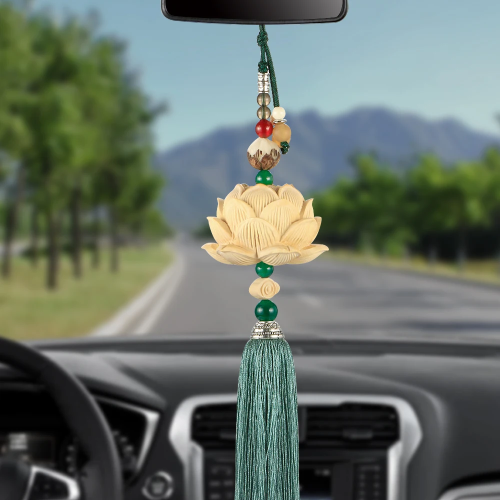 Car interior pendant carving craftsmanship boutique lotus safety rearview mirror decorative ornaments gifts
Car interior pendant carving craftsmanship boutique lotus safety rearview mirror decorative ornaments gifts