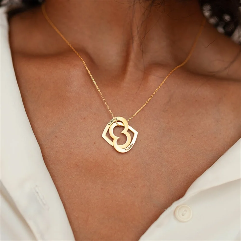 New Women Gold Fashion 2 Pcs Love Pendant Necklace Stainless steel Engraved Name Nen SilverFor Best lover Gift Collar de mujer
New Women Gold Fashion 2 Pcs Love Pendant Necklace Stainless steel Engraved Name Nen SilverFor Best lover Gift Collar de mujer