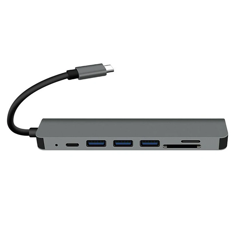 USB C Hub 7-In-1 Portable Dongle Type-C To USB3.0 5Gbps/SD/TF/PD 65W/4K HDMI-Compatible Hub Adapter Expansion Dock
USB C Hub 7-In-1 Portable Dongle Type-C To USB3.0 5Gbps/SD/TF/PD 65W/4K HDMI-Compatible Hub Adapter Expansion Dock