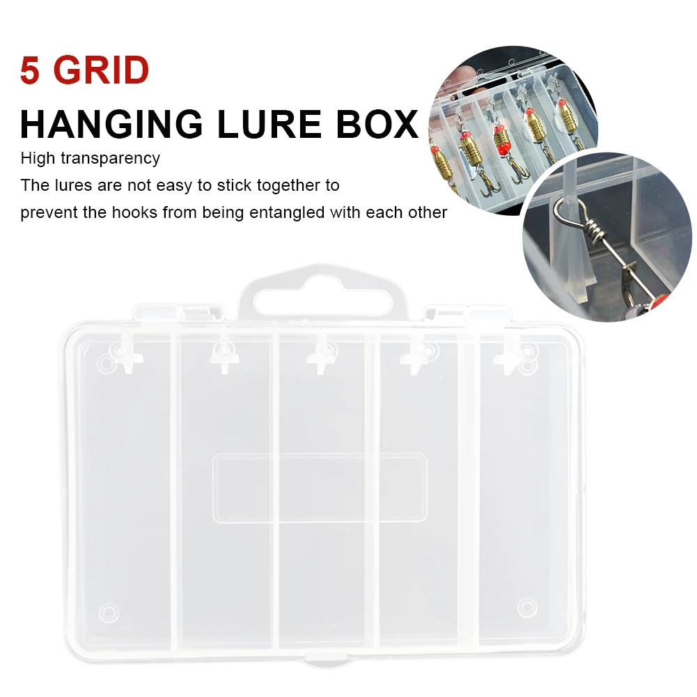 Multifunctional Organized 11.5*7*2.2cm with 5 Slots Compartments Transparent Visible Plastic Fishing Lure Box Fishing Tackle box
Multifunctional Organized 11.5*7*2.2cm with 5 Slots Compartments Transparent Visible Plastic Fishing Lure Box Fishing Tackle box