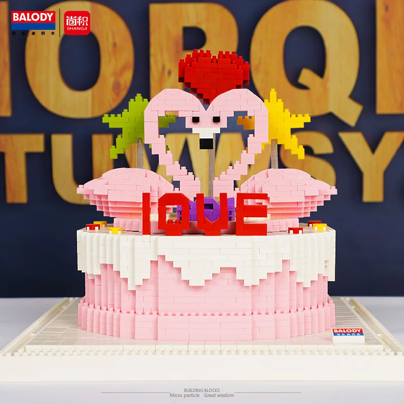 Creative Mini Building Block Birthday Cake Pink Swan LOEV Letter Model Building Module Girl Toy DIY Children Birthday Gift Toy
Creative Mini Building Block Birthday Cake Pink Swan LOEV Letter Model Building Module Girl Toy DIY Children Birthday Gift Toy