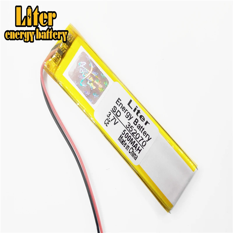 3.7V 500mAh 352070 Lithium Polymer Li-Po li ion Rechargeable Battery cells For Mp3 MP4 MP5 GPS PSP mobile bluetooth
3.7V 500mAh 352070 Lithium Polymer Li-Po li ion Rechargeable Battery cells For Mp3 MP4 MP5 GPS PSP mobile bluetooth