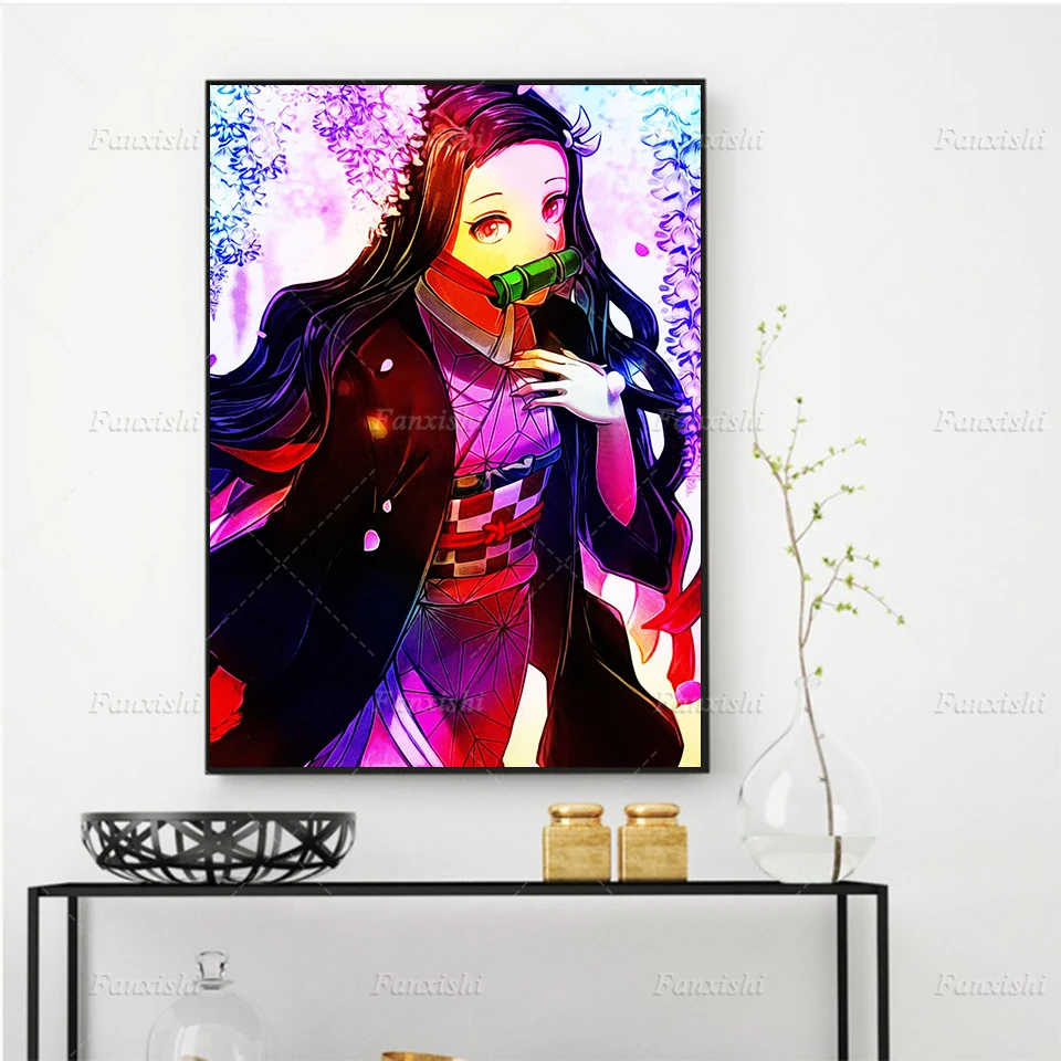 Anime Demon Slayer Nezuko Poster Abstract Painting Wall Art Print Canvas Hd Modular Picture Boy's Living Room Bedroom Home Decor
Anime Demon Slayer Nezuko Poster Abstract Painting Wall Art Print Canvas Hd Modular Picture Boy's Living Room Bedroom Home Decor