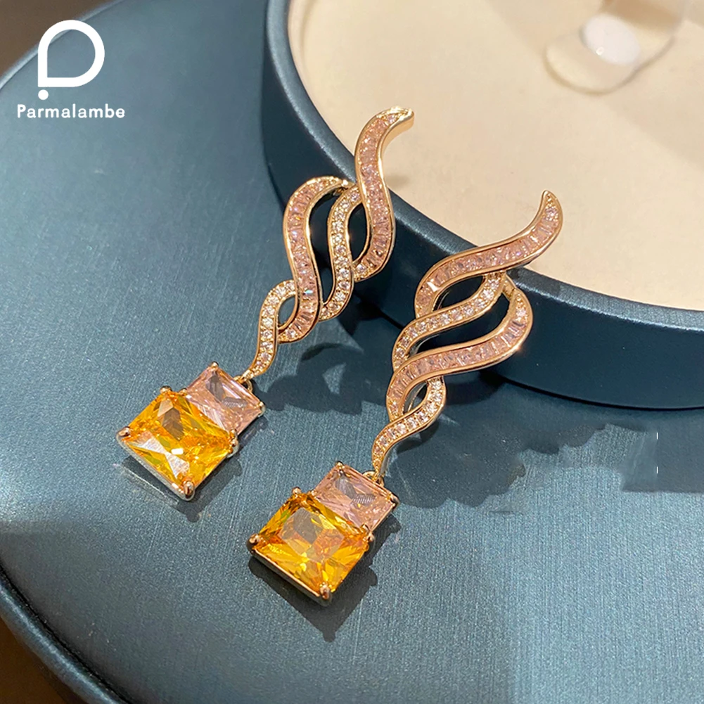 Роскошные серьги с квадратными листьями из фианита желтого цвета для свадебных церемоний женское платье ювелирные аксессуары PE0007
Роскошные серьги с квадратными листьями из фианита желтого цвета для свадебных церемоний женское платье ювелирные аксессуары PE0007