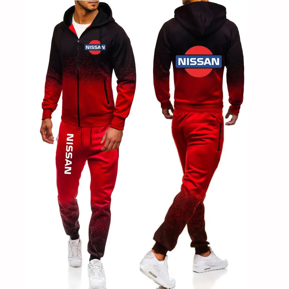 NISSAN Men's Motors Print Set Harajuku Zipper Jacket Sport Suits College Male Gradient Hoodies Casual Sweatpant Set
NISSAN Men's Motors Print Set Harajuku Zipper Jacket Sport Suits College Male Gradient Hoodies Casual Sweatpant Set