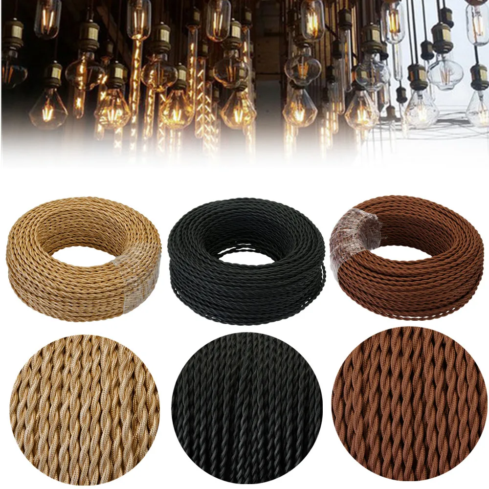 2x0.75mm² Copper CoreTextile Cable For Lamp Electric Coated Fabric Stranded Twisted Flexible Woven Braided DIY Hemp Rope
2x0.75mm² Copper CoreTextile Cable For Lamp Electric Coated Fabric Stranded Twisted Flexible Woven Braided DIY Hemp Rope