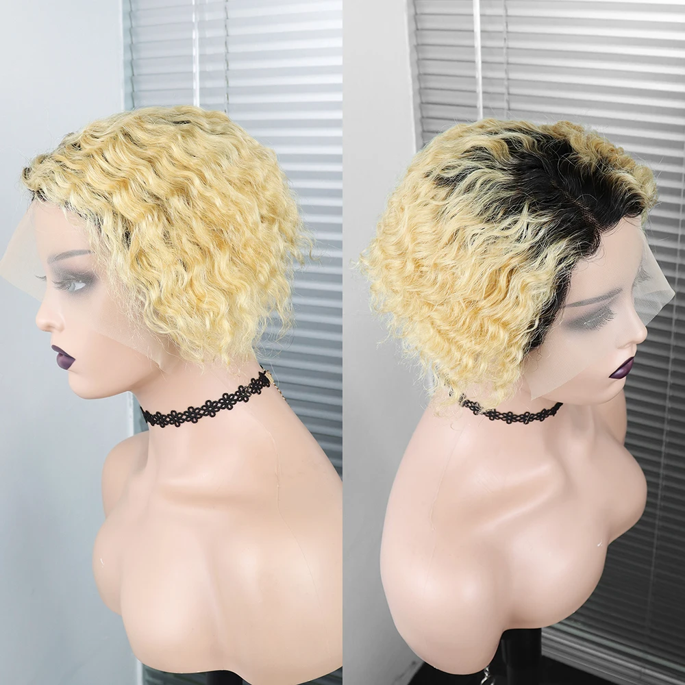 Pixie Cut Wig Preplucked Bob Lace Part Wigs Short Curly 13x1Human Hair Lace Wigs Glueless Pixie Wig Closure Wigs For Black Women 
Pixie Cut Wig Preplucked Bob Lace Part Wigs Short Curly 13x1Human Hair Lace Wigs Glueless Pixie Wig Closure Wigs For Black Women