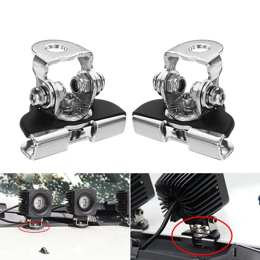 2Pcs Universal LED Light Bar Mounting Bracket A-Pillar Hood Work Light Holder Stainless Steel 360-degree Rotating For Off Road
2Pcs Universal LED Light Bar Mounting Bracket A-Pillar Hood Work Light Holder Stainless Steel 360-degree Rotating For Off Road