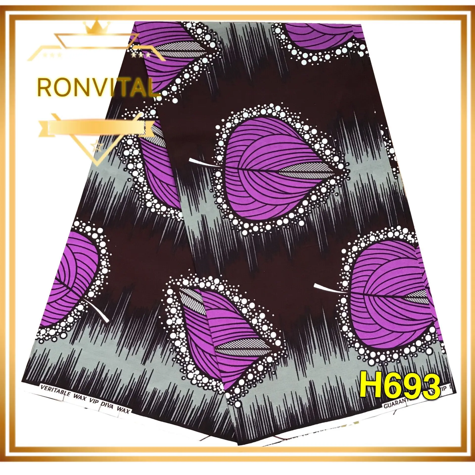 H693 VIP воск ronvital Африканский высокого качества 100% хлопок Печатный Материал DIY