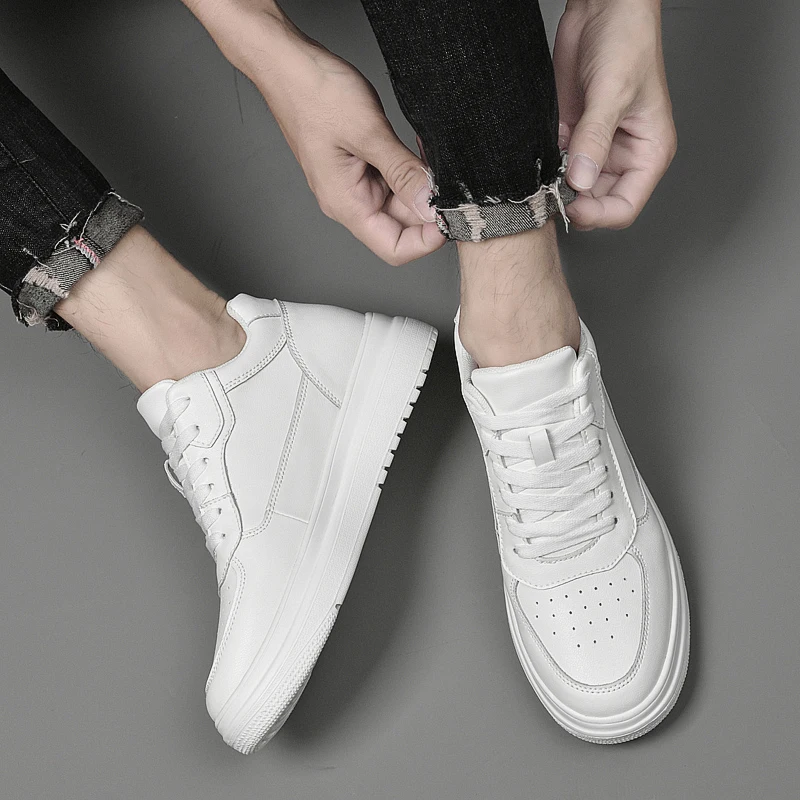 Genuine Leather Casual Shoes Men Sneakers for Men Shoes Zapatillas Hombre High-Top Internal Increase Male Shoes White Flats %
Genuine Leather Casual Shoes Men Sneakers for Men Shoes Zapatillas Hombre High-Top Internal Increase Male Shoes White Flats %