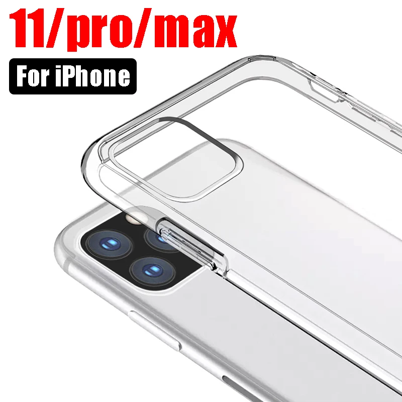 Чехол на iphone 11 pro max Прозрачный чехол для прозрачный i phone 11pro защитный бампер