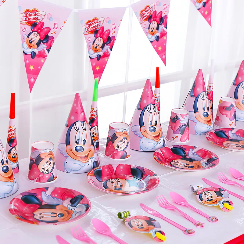 Disney Minnie Mouse Party Decoration Disposable Tableware Set Water Cup Napkin Plate Straw Baby Girl Birthday Party Supplies
Disney Minnie Mouse Party Decoration Disposable Tableware Set Water Cup Napkin Plate Straw Baby Girl Birthday Party Supplies