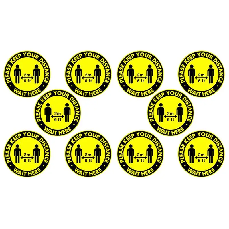 10pcs PVC Self Adhesive Durable Keep Distance Stickers Floor Sticker Reminding Sticker
10pcs PVC Self Adhesive Durable Keep Distance Stickers Floor Sticker Reminding Sticker