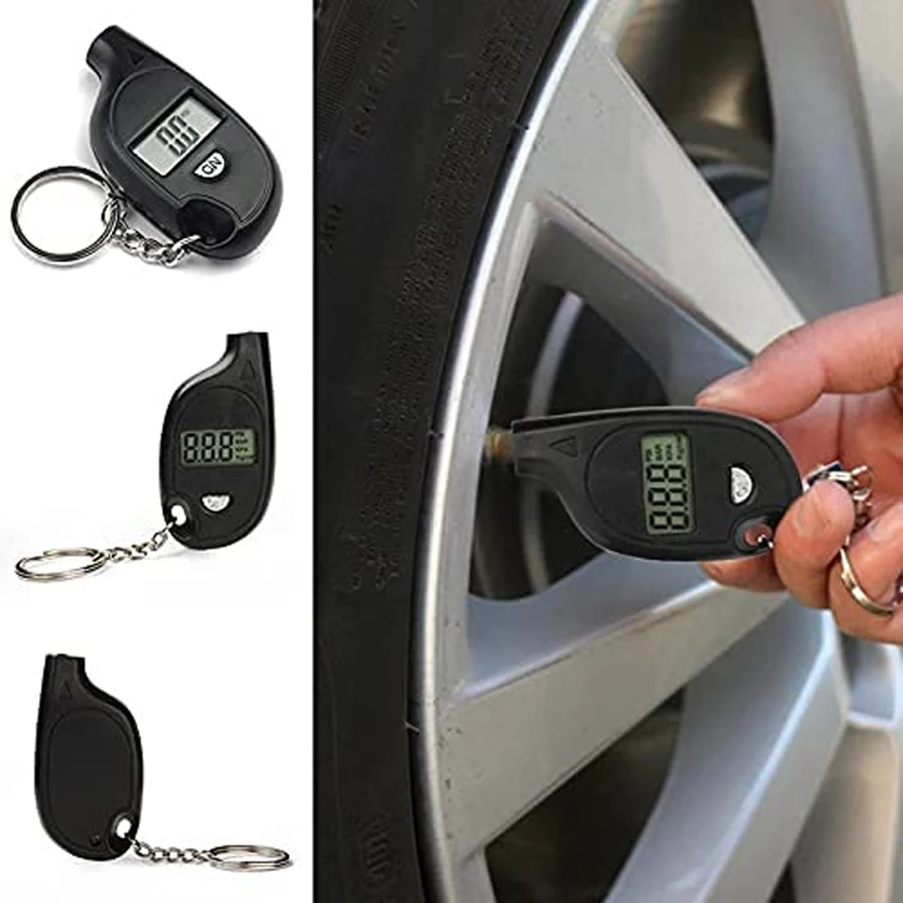 Mini LCD Display Digital Tire Tyre Air Pressure Gauge Tester Tool Key Chain Inspection Car Repair Auto Part | Автомобили и