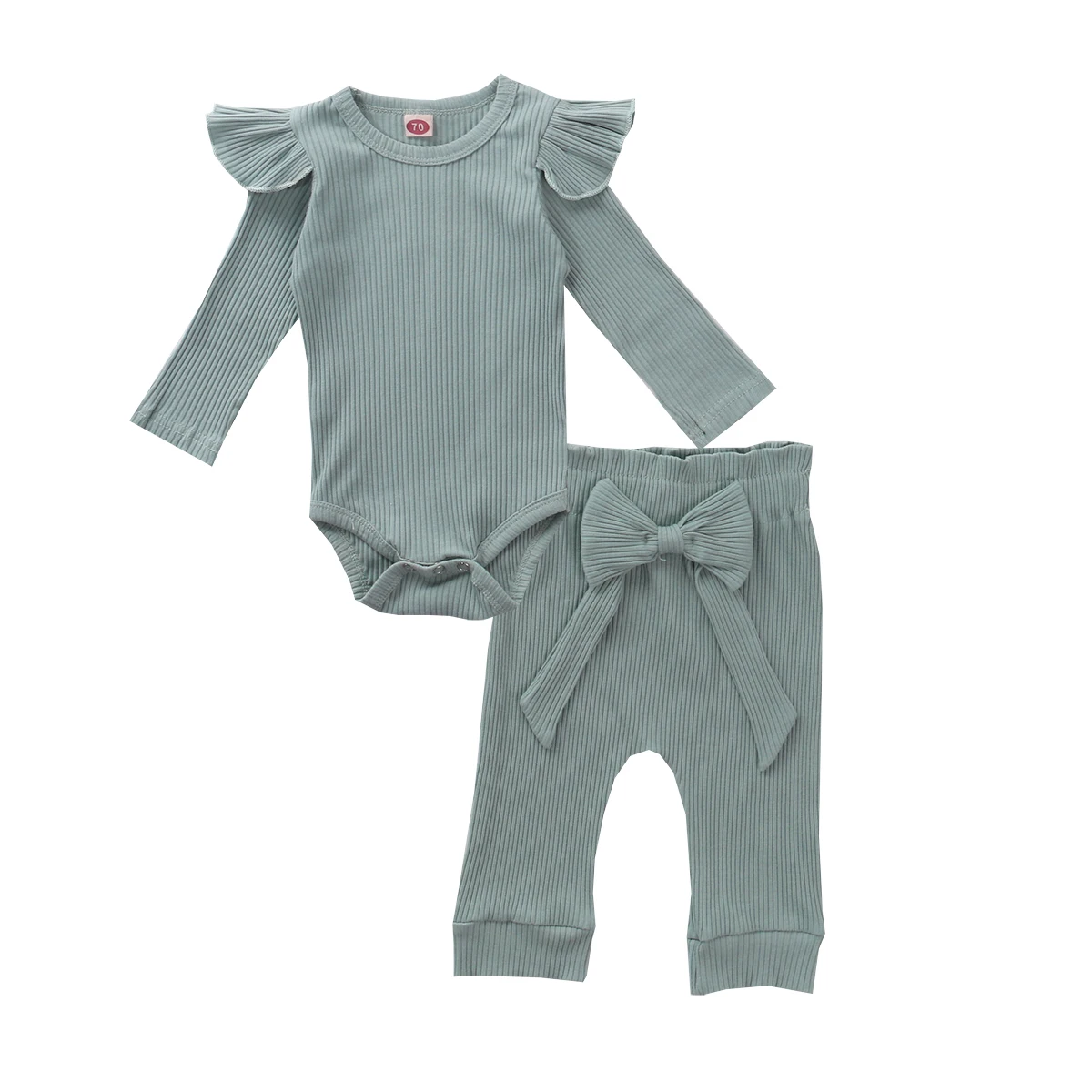 Newborn Baby Girl Ruffle Knit Romper Fly Sleeve Jumpsuit Bow Pants Outfits Clothes 2PCS Set 0-24M
Newborn Baby Girl Ruffle Knit Romper Fly Sleeve Jumpsuit Bow Pants Outfits Clothes 2PCS Set 0-24M