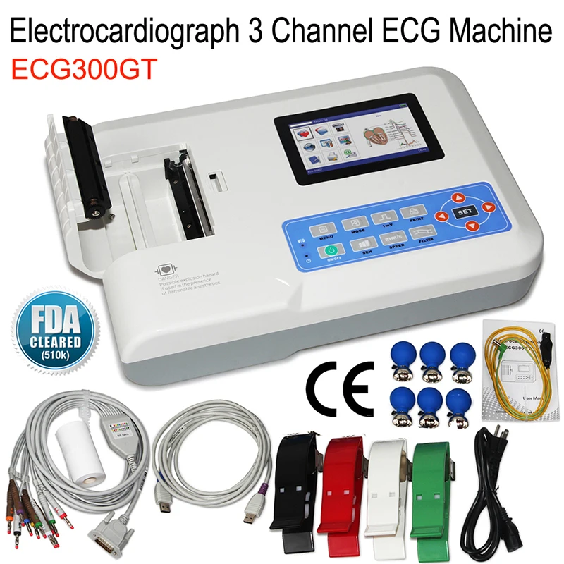 Hot CONTEC ECG300GT Touch Screen ECG Electrocardiograph 3 /12 Channel ECG Machine With PC Software
Hot CONTEC ECG300GT Touch Screen ECG Electrocardiograph 3 /12 Channel ECG Machine With PC Software