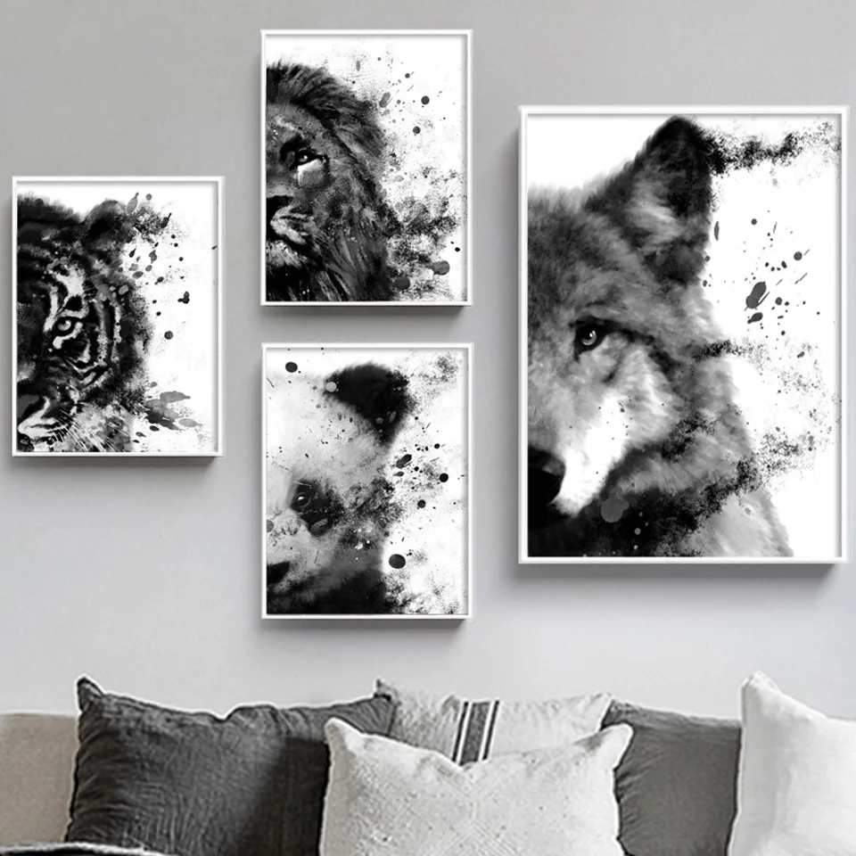Nordic Prints Black and White Animals Panda Wolf Pictures Home Wall Art Modular Posters Canvas Painting Living Room Decoration
Nordic Prints Black and White Animals Panda Wolf Pictures Home Wall Art Modular Posters Canvas Painting Living Room Decoration