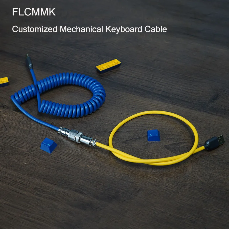 FL ESPORTS Mechanical Keyboard Coiled Data Cable Type-C USB Customized Aviator Connector Spring Spiral Interface Air Plug Cable
FL ESPORTS Mechanical Keyboard Coiled Data Cable Type-C USB Customized Aviator Connector Spring Spiral Interface Air Plug Cable
