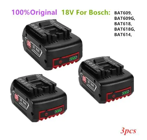 original 18V 6000mah Rechargeable Li-ion Battery For Bosch 18V Battery Backup 6.0A Portable Replacement BAT609 Indicator light
original 18V 6000mah Rechargeable Li-ion Battery For Bosch 18V Battery Backup 6.0A Portable Replacement BAT609 Indicator light