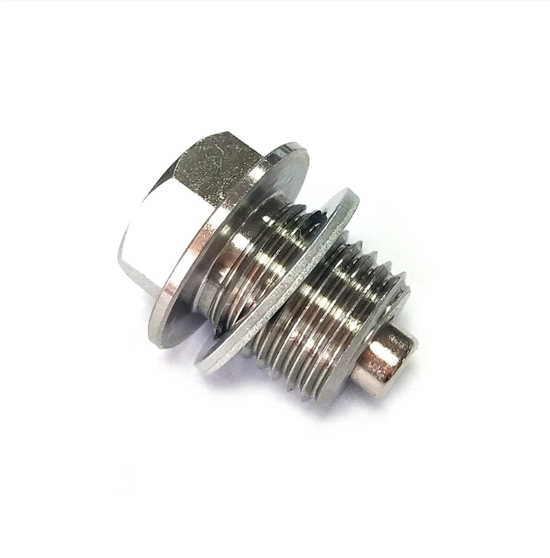 M14*1.5 Magnetic Oil Drain Plug CNC Stainless Steel Neo Magnets Oil Drain Sump Nut Drain Bolt, Silver
M14*1.5 Magnetic Oil Drain Plug CNC Stainless Steel Neo Magnets Oil Drain Sump Nut Drain Bolt, Silver
