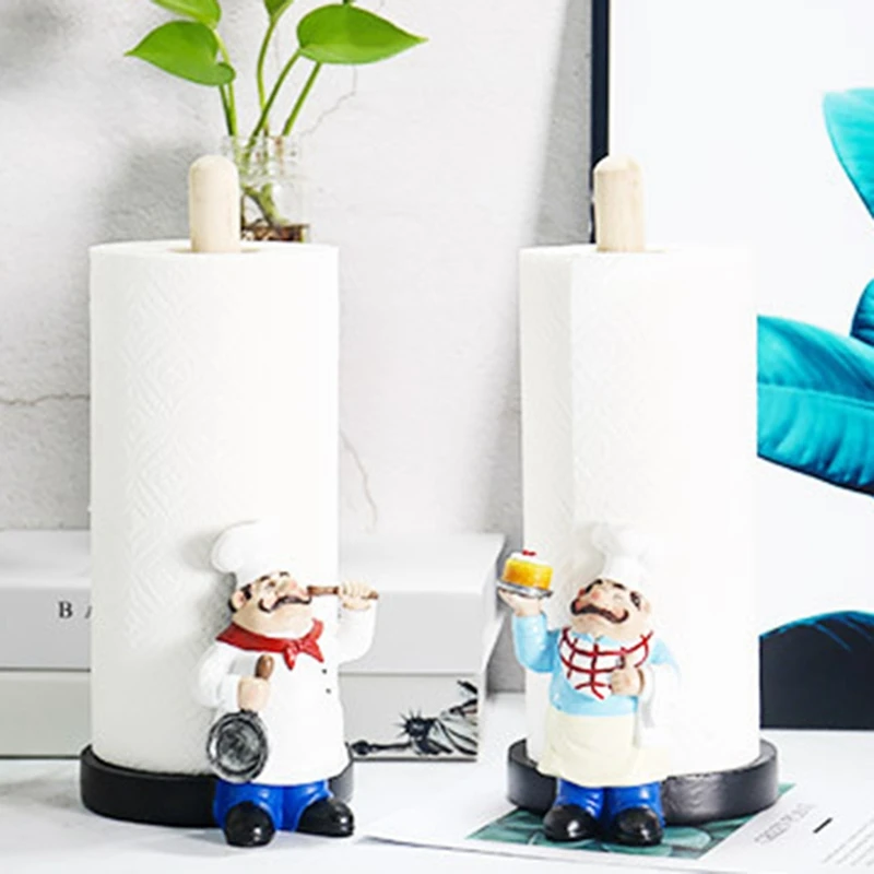 Creative Chef Statue Paper Towel Rack Household Paper Roll Holder Vertical Chef Paper Towel Holder Restaurant Crafts Decoration
Creative Chef Statue Paper Towel Rack Household Paper Roll Holder Vertical Chef Paper Towel Holder Restaurant Crafts Decoration
