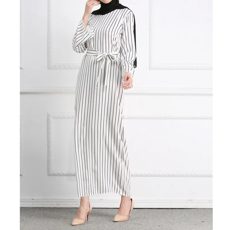 Plus Size Fashion Striped Muslim Robe Musulmane Turkish Dubai Abaya Muslim Dress Arab Worship Service Abaya Wholesale
Plus Size Fashion Striped Muslim Robe Musulmane Turkish Dubai Abaya Muslim Dress Arab Worship Service Abaya Wholesale