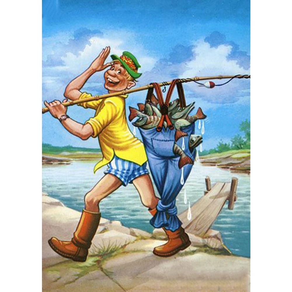 DIY Diamond Painting Full Square/Round Drill "Cartoon Fishing" Diamond Rhinestone Embroidery Cross Stitch Gift Home Decor Gift
DIY Diamond Painting Full Square/Round Drill "Cartoon Fishing" Diamond Rhinestone Embroidery Cross Stitch Gift Home Decor Gift
