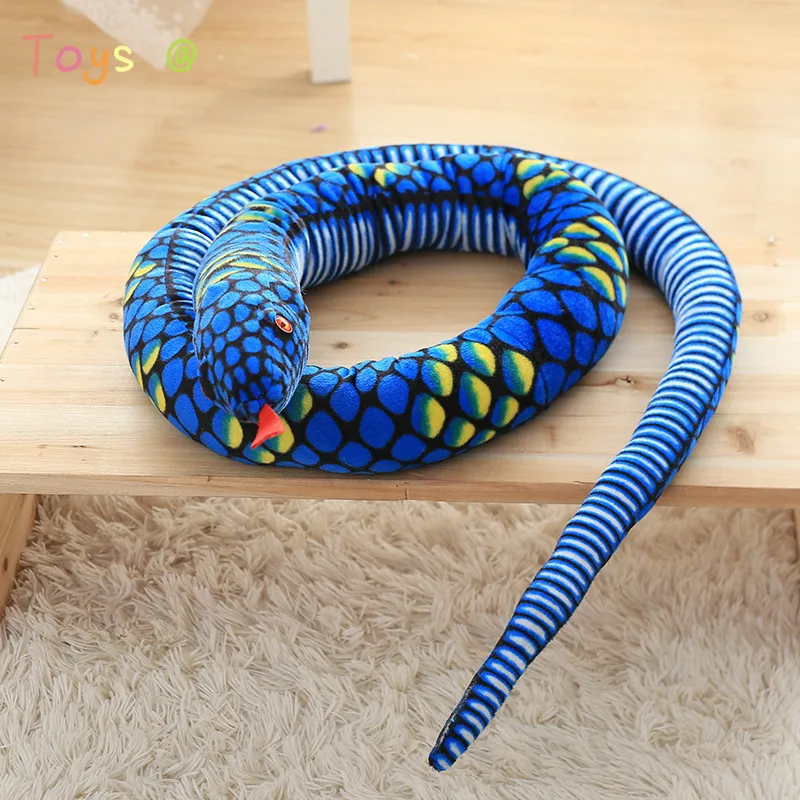

2.8m Creative Large Cobra Snake Plush Toy Soft Pillow Horror Props Stuffed Animals Big Size Boa Snake Simulation Cobra Doll