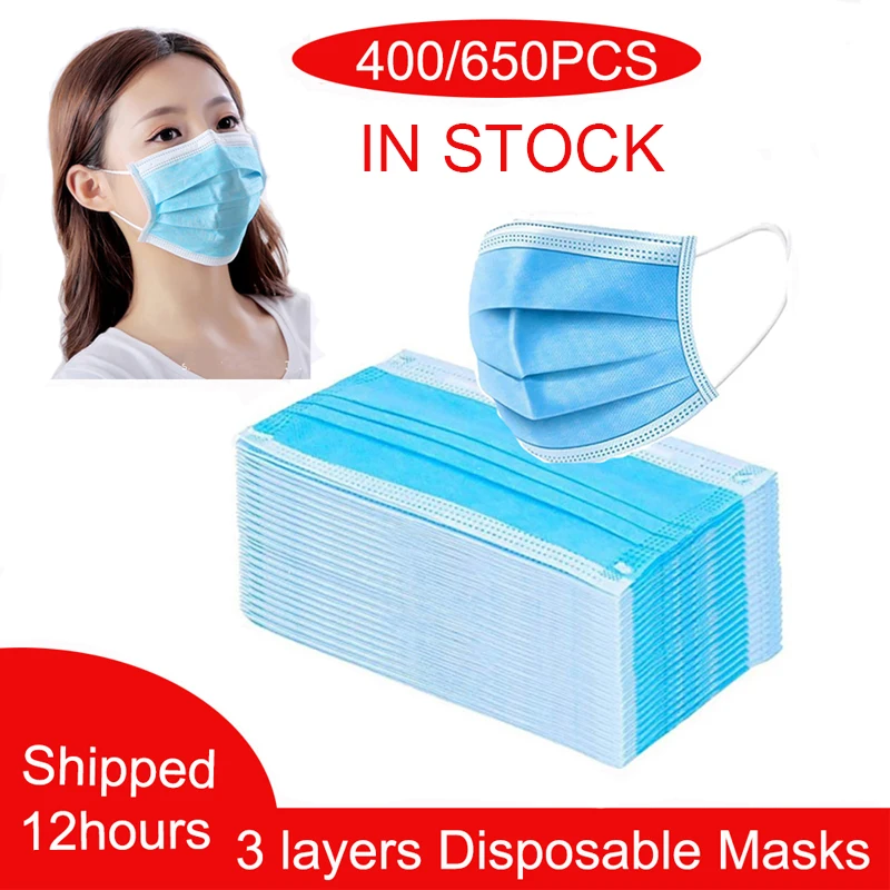 650/400PCS Wholesale Disposable Face Mask Fashion 3 Layer Non-Woven Fabric Masks Mouth Cover For Outdoors Masque Mascarilla
650/400PCS Wholesale Disposable Face Mask Fashion 3 Layer Non-Woven Fabric Masks Mouth Cover For Outdoors Masque Mascarilla