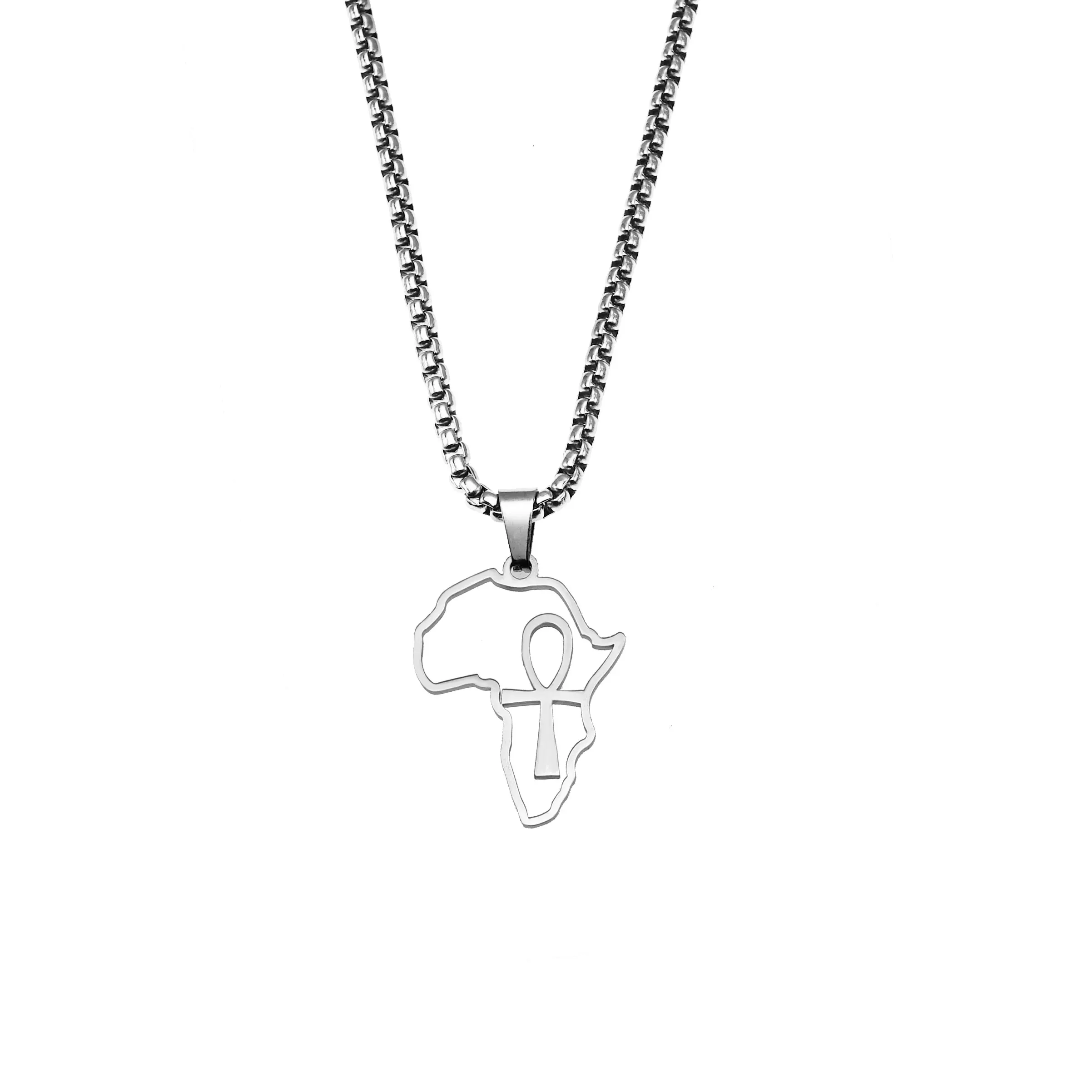 Hollow Africa Map Pendant Couple Necklace Hip-Hop Stainless Steel Silver Palestine Women and Men Chain Necklaces Jewelry
Hollow Africa Map Pendant Couple Necklace Hip-Hop Stainless Steel Silver Palestine Women and Men Chain Necklaces Jewelry