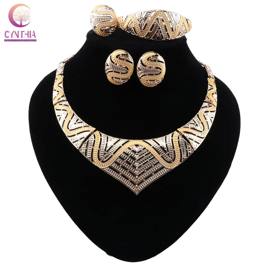 

Классическое ожерелье CYNTHIA Дубай, элегантные женские золотистые браслеты, серьги, подарок, Свадебная вечеринка, кольцо с кристаллами для женщин, ювелирные изделия