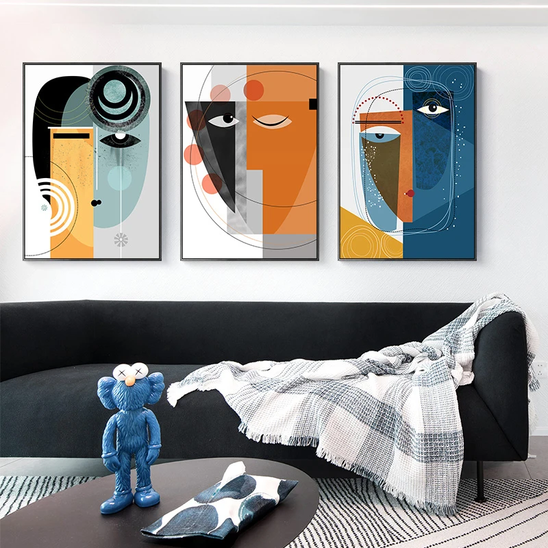 Abstract Faces Geometric Canvas Painting Contemporary Poster and Print Nordic Wall Art Picture for Living Room Modern Home Decor
Abstract Faces Geometric Canvas Painting Contemporary Poster and Print Nordic Wall Art Picture for Living Room Modern Home Decor