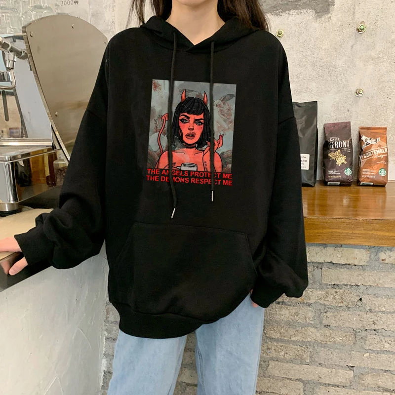 Новые модные смешные толстовки Harajuku с принтом женские пуловеры с капюшоном в Корейском стиле теплые готические женские свободные свитшоты ...
Новые модные смешные толстовки Harajuku с принтом женские пуловеры с капюшоном в Корейском стиле теплые готические женские свободные свитшоты ...